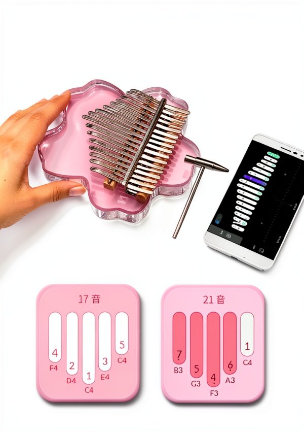 Fiunkes Handmade Kalimba Instrument Acrylic-4